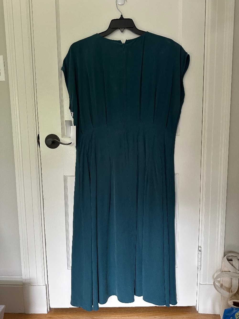 Nordstrom cap sleeved teal midi dress